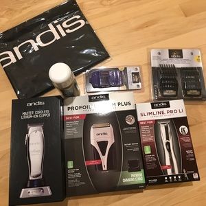 Andis Clippers Barbering Set: Cordless Clippers + Shaver + Trimmer + Comb Set